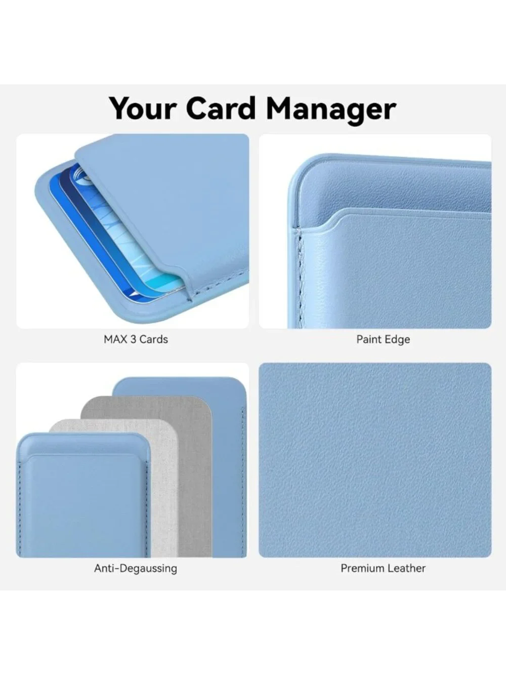 Magnetic Phone Wallet Case with Card Holder & Mag-Safe Compatibility - Slim